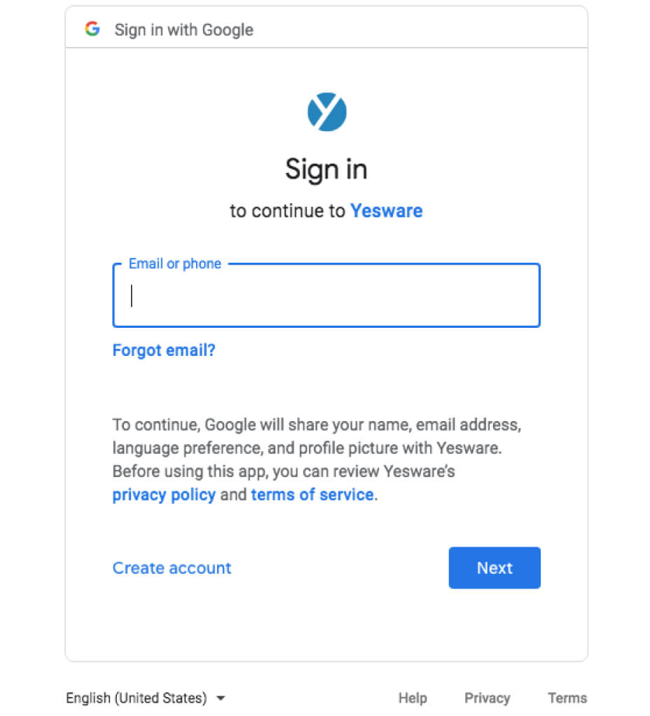 Gmail Sign Up for Yesware