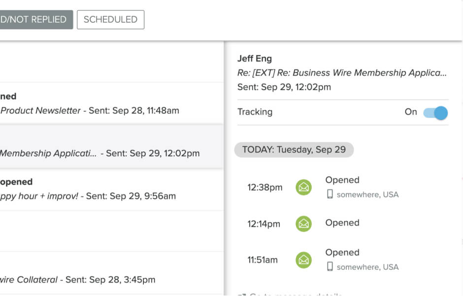 Yesware Email Tracking for Gmail