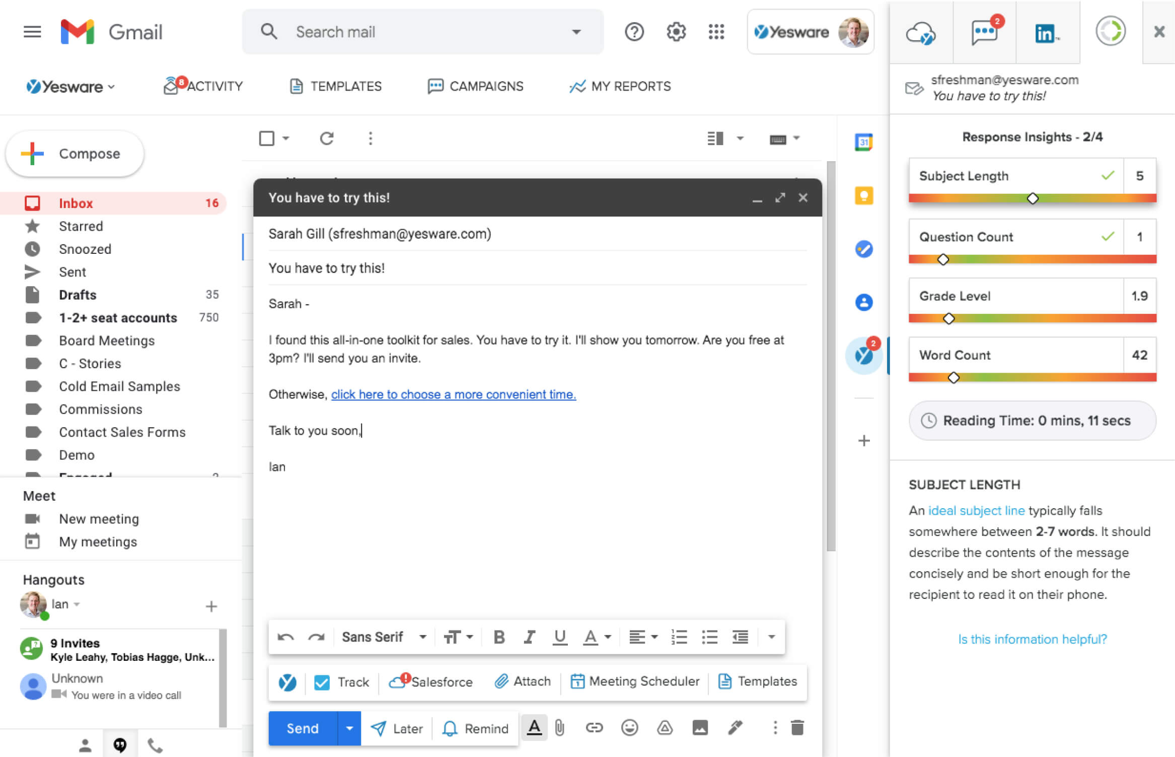 Yesware for Gmail