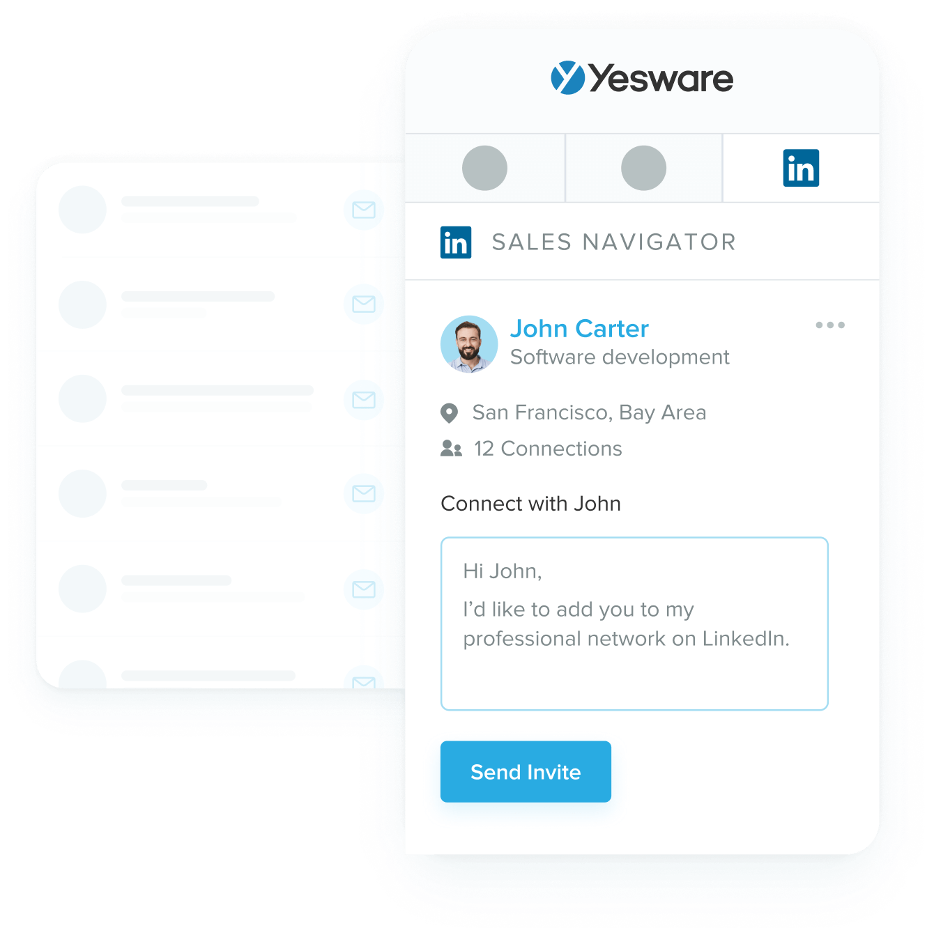 Yesware Linkedin Integration for Gmail